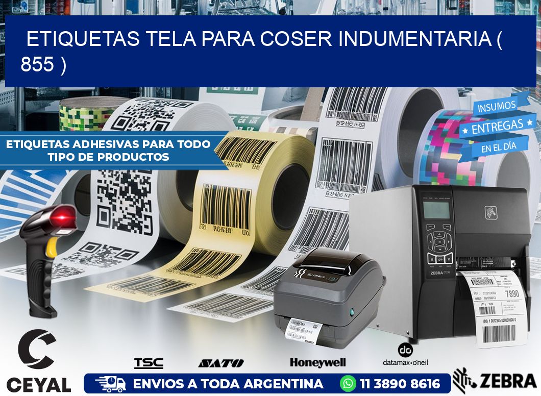 ETIQUETAS TELA PARA COSER INDUMENTARIA ( 855 )