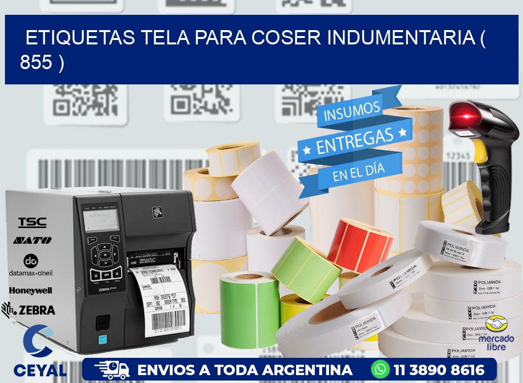ETIQUETAS TELA PARA COSER INDUMENTARIA ( 855 )