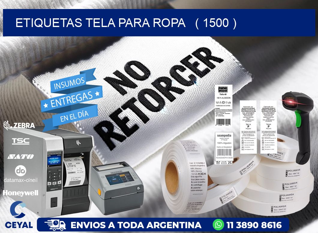 ETIQUETAS TELA PARA ROPA ( 1500 )