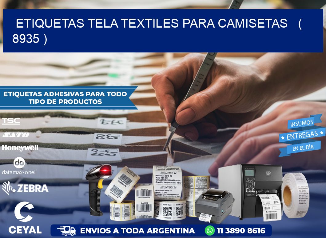 ETIQUETAS TELA TEXTILES PARA CAMISETAS   ( 8935 )