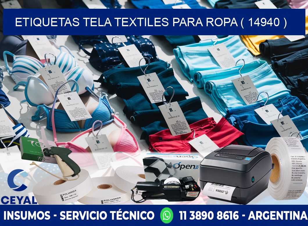 ETIQUETAS TELA TEXTILES PARA ROPA ( 14940 )