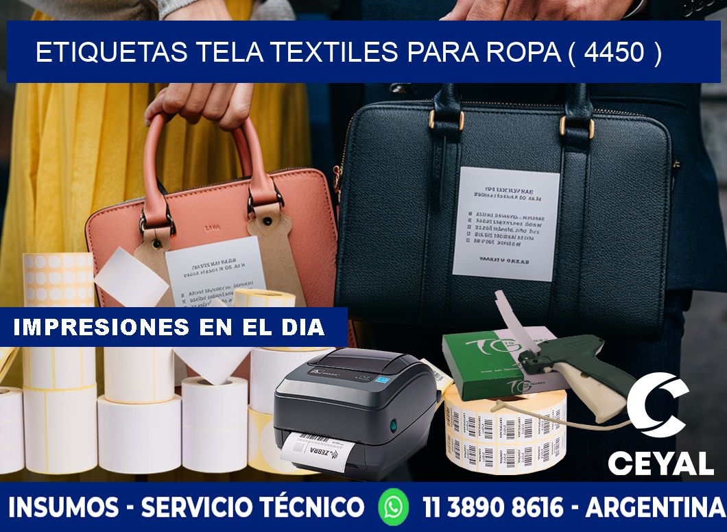 ETIQUETAS TELA TEXTILES PARA ROPA ( 4450 )