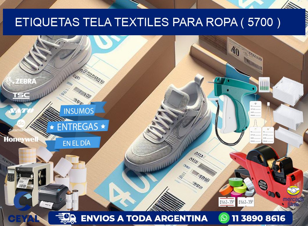 ETIQUETAS TELA TEXTILES PARA ROPA ( 5700 )
