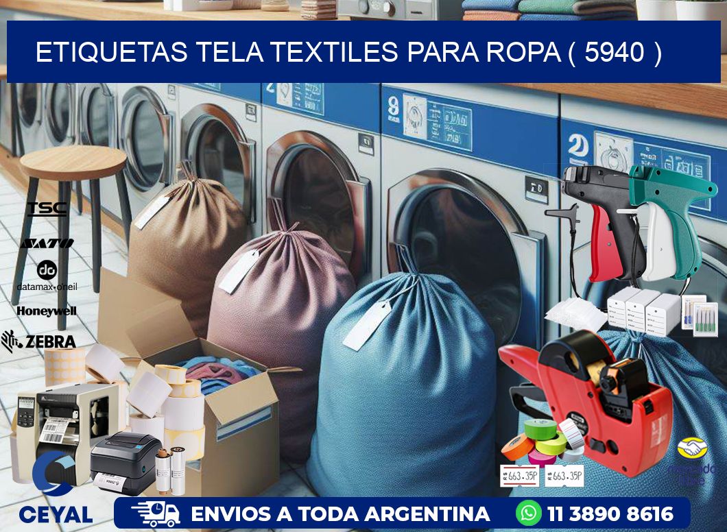 ETIQUETAS TELA TEXTILES PARA ROPA ( 5940 )