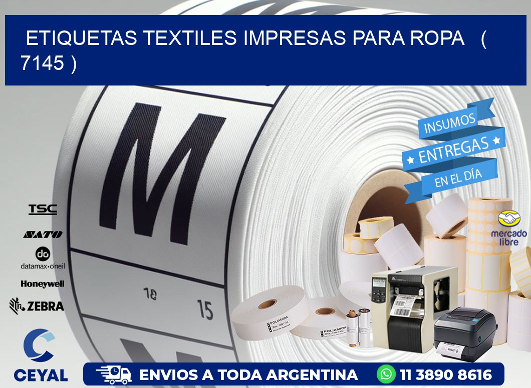 ETIQUETAS TEXTILES IMPRESAS PARA ROPA   ( 7145 )