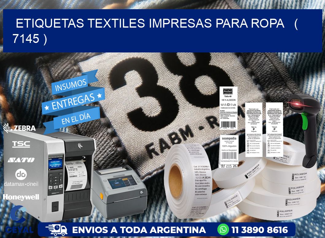 ETIQUETAS TEXTILES IMPRESAS PARA ROPA   ( 7145 )