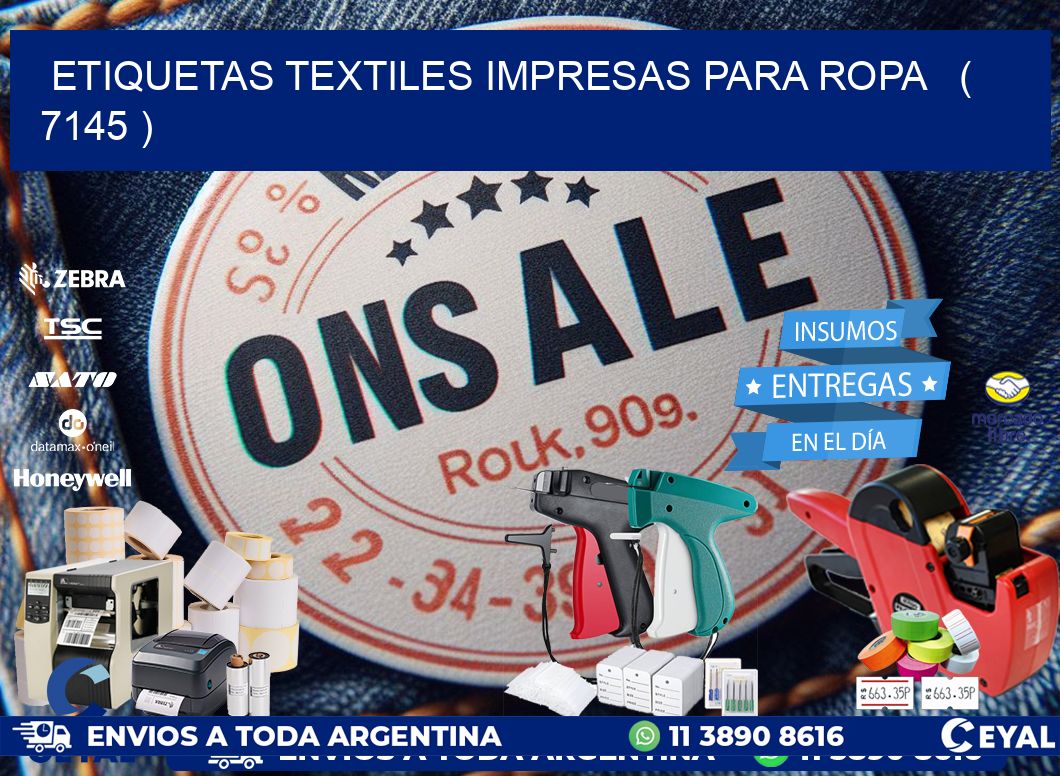 ETIQUETAS TEXTILES IMPRESAS PARA ROPA   ( 7145 )
