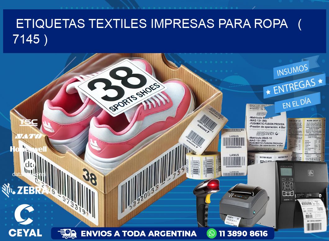 ETIQUETAS TEXTILES IMPRESAS PARA ROPA   ( 7145 )