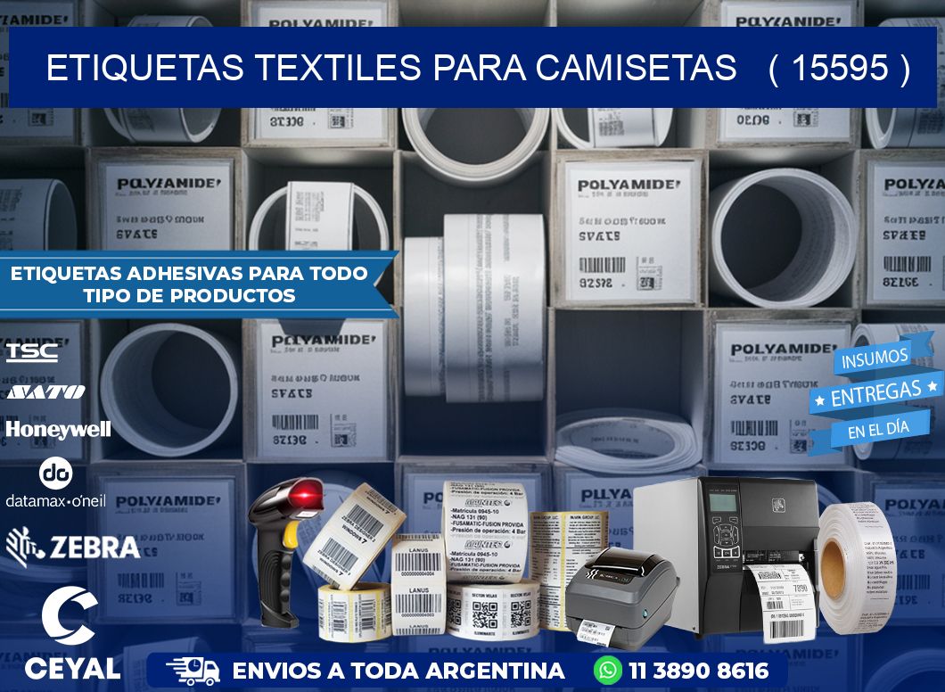 ETIQUETAS TEXTILES PARA CAMISETAS   ( 15595 )