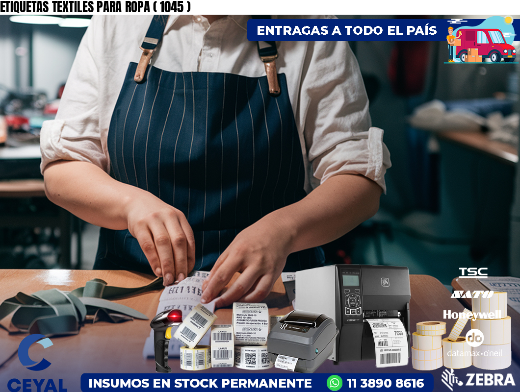 ETIQUETAS TEXTILES PARA ROPA ( 1045 )