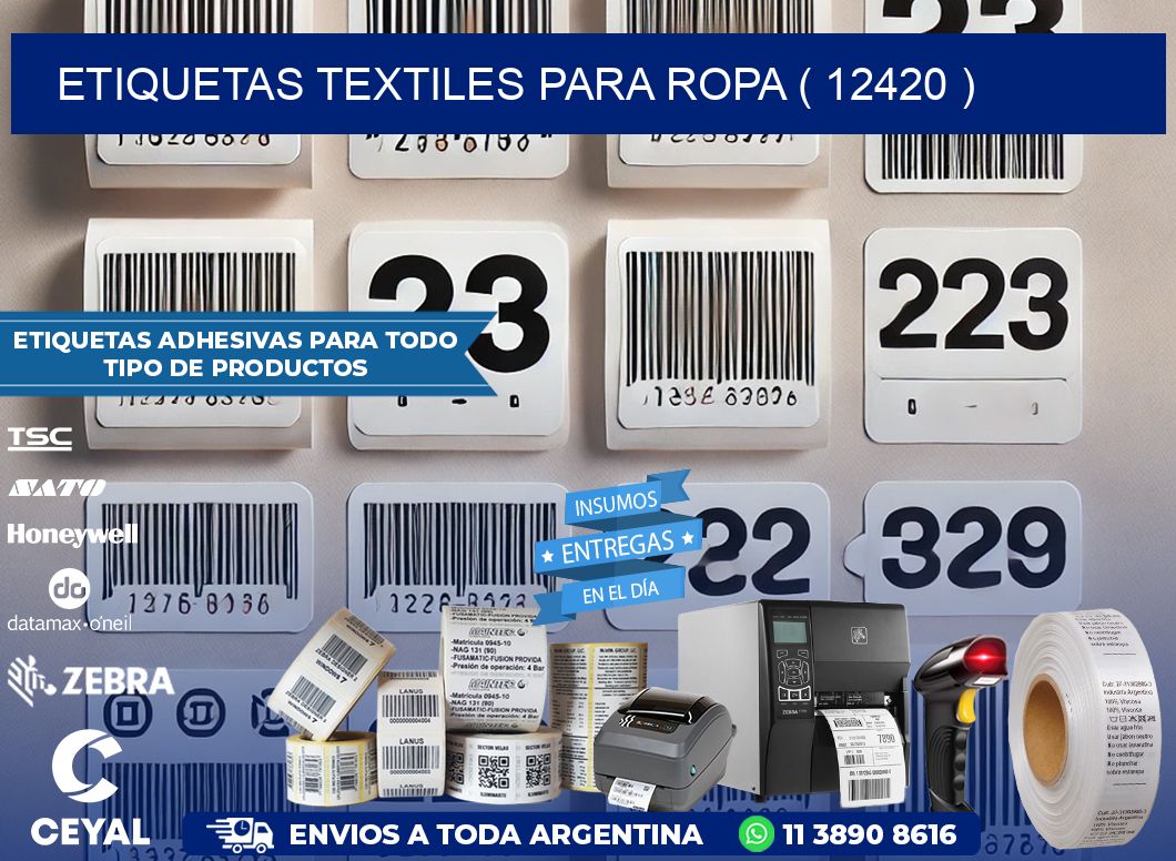 ETIQUETAS TEXTILES PARA ROPA ( 12420 )