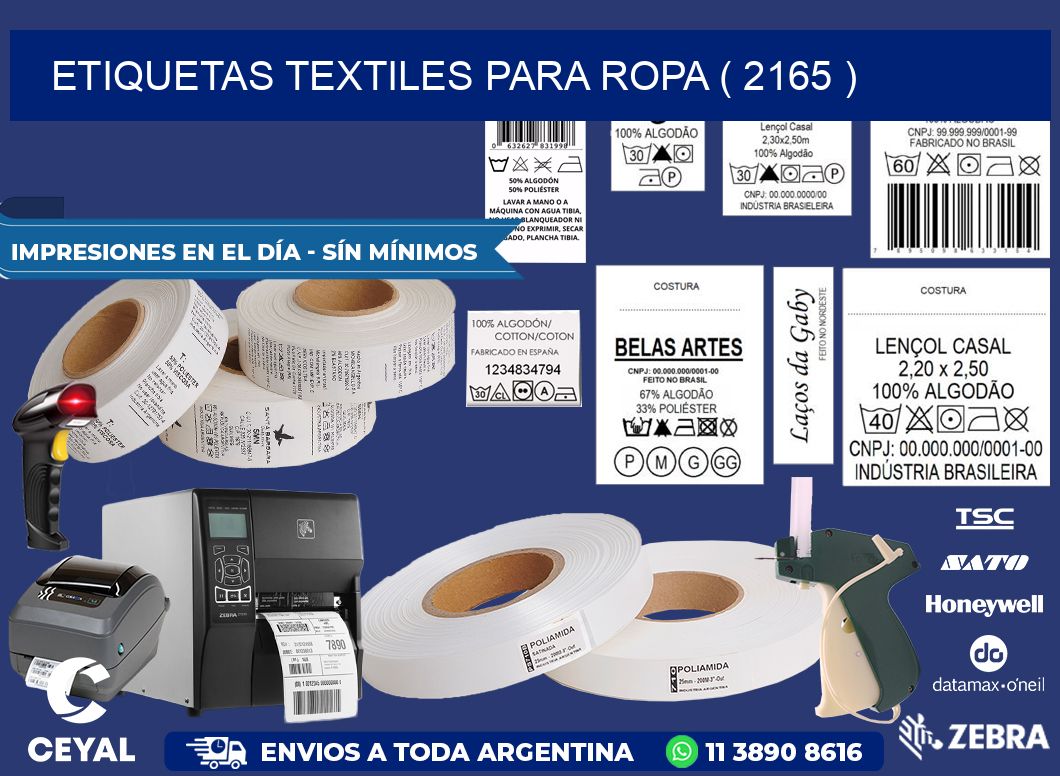 ETIQUETAS TEXTILES PARA ROPA ( 2165 )