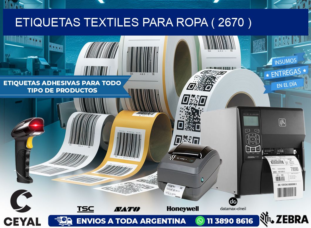 ETIQUETAS TEXTILES PARA ROPA ( 2670 )