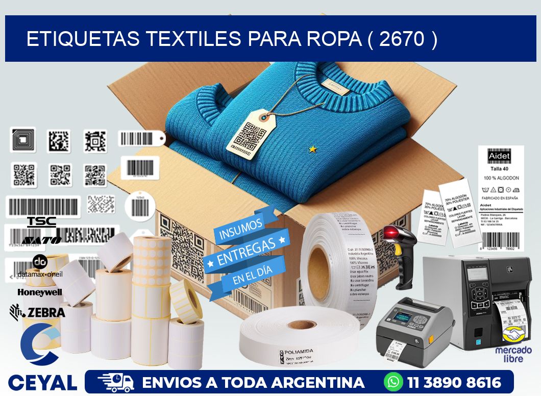 ETIQUETAS TEXTILES PARA ROPA ( 2670 )