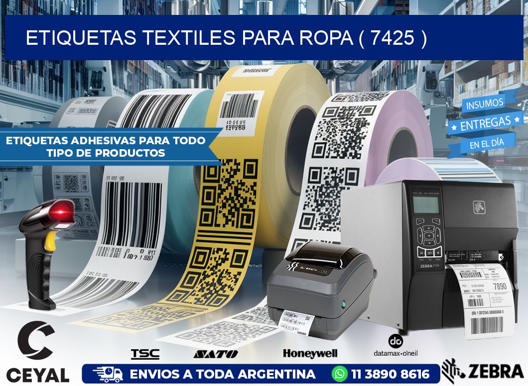 ETIQUETAS TEXTILES PARA ROPA ( 7425 )