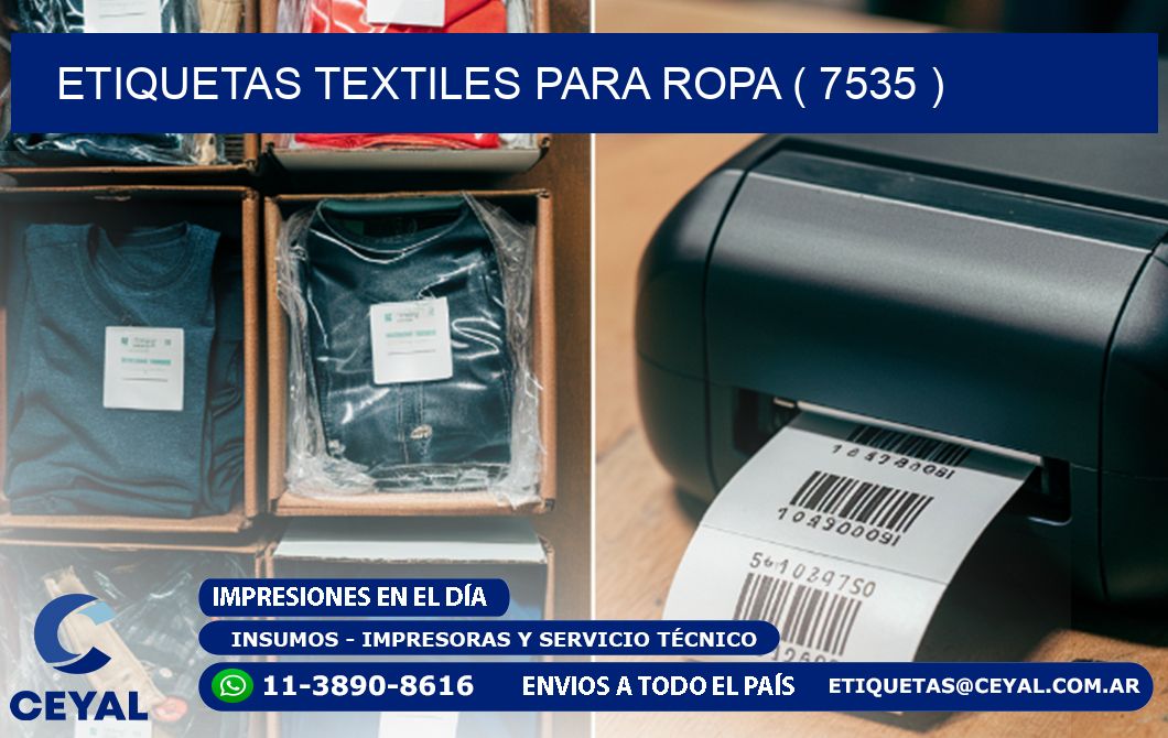 ETIQUETAS TEXTILES PARA ROPA ( 7535 )