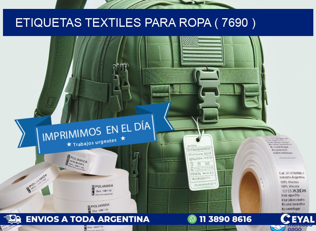 ETIQUETAS TEXTILES PARA ROPA ( 7690 )