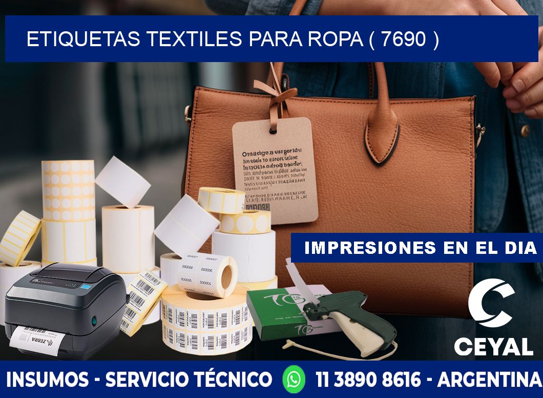 ETIQUETAS TEXTILES PARA ROPA ( 7690 )