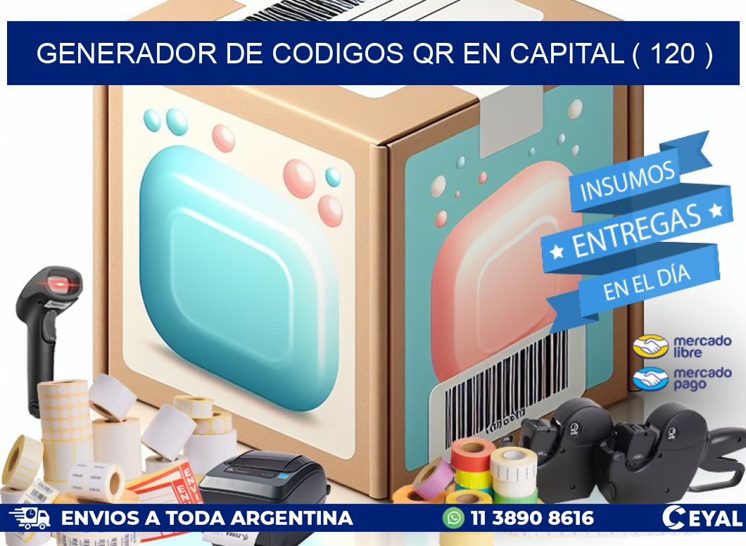 GENERADOR DE CODIGOS QR EN CAPITAL ( 120 )