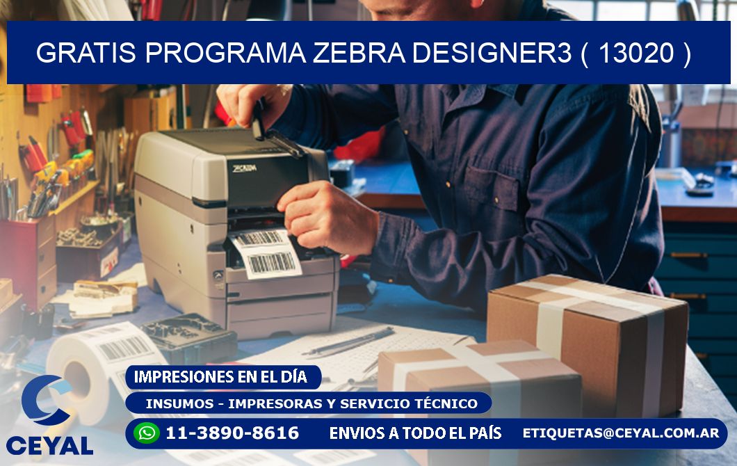 GRATIS PROGRAMA ZEBRA DESIGNER3 ( 13020 )