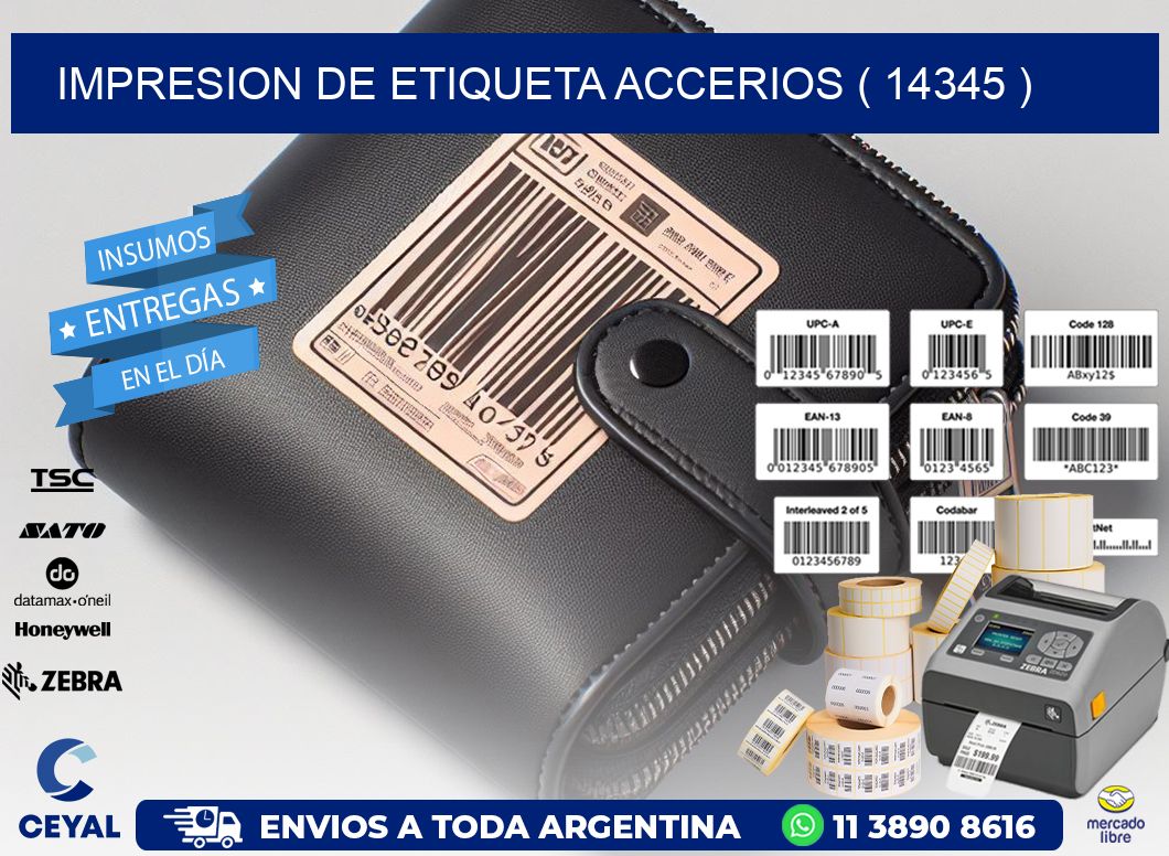 IMPRESION DE ETIQUETA ACCERIOS ( 14345 )