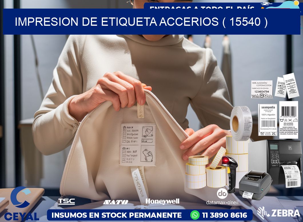 IMPRESION DE ETIQUETA ACCERIOS ( 15540 )