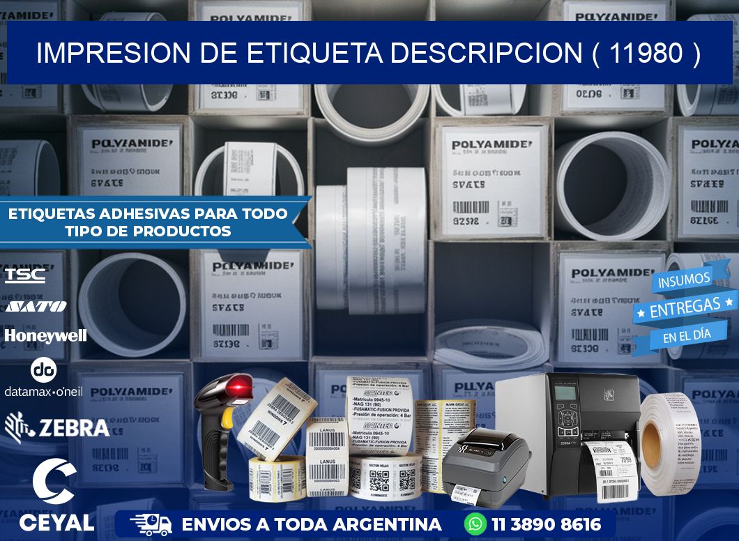 IMPRESION DE ETIQUETA DESCRIPCION ( 11980 )