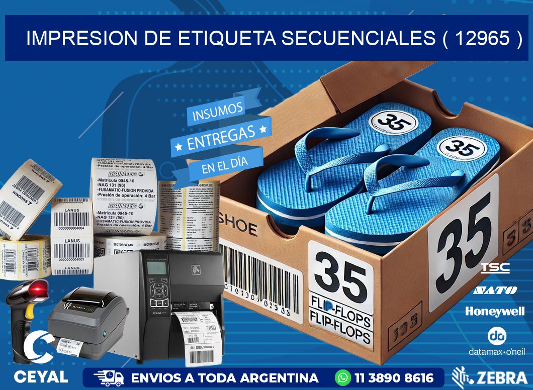 IMPRESION DE ETIQUETA SECUENCIALES ( 12965 )