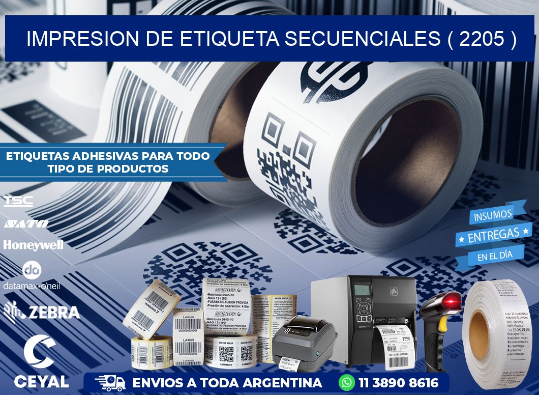 IMPRESION DE ETIQUETA SECUENCIALES ( 2205 )