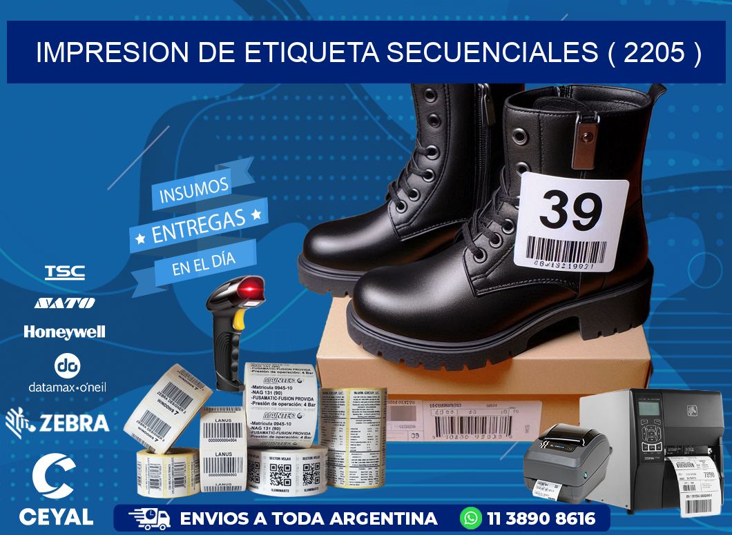 IMPRESION DE ETIQUETA SECUENCIALES ( 2205 )