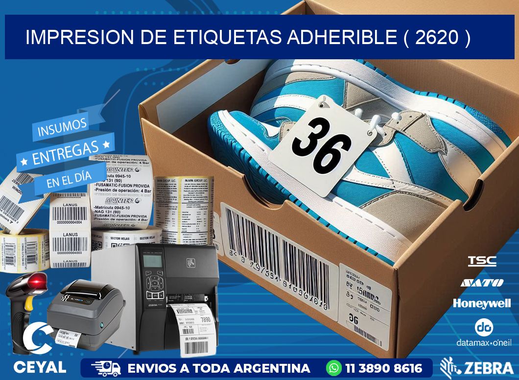 IMPRESION DE ETIQUETAS ADHERIBLE ( 2620 )