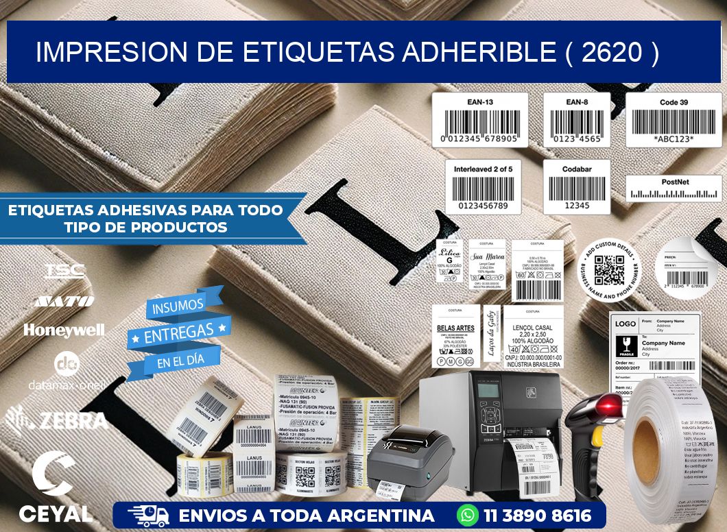 IMPRESION DE ETIQUETAS ADHERIBLE ( 2620 )