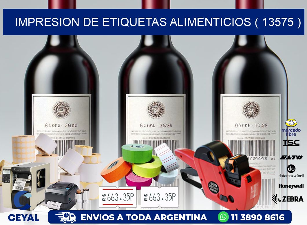 IMPRESION DE ETIQUETAS ALIMENTICIOS ( 13575 )