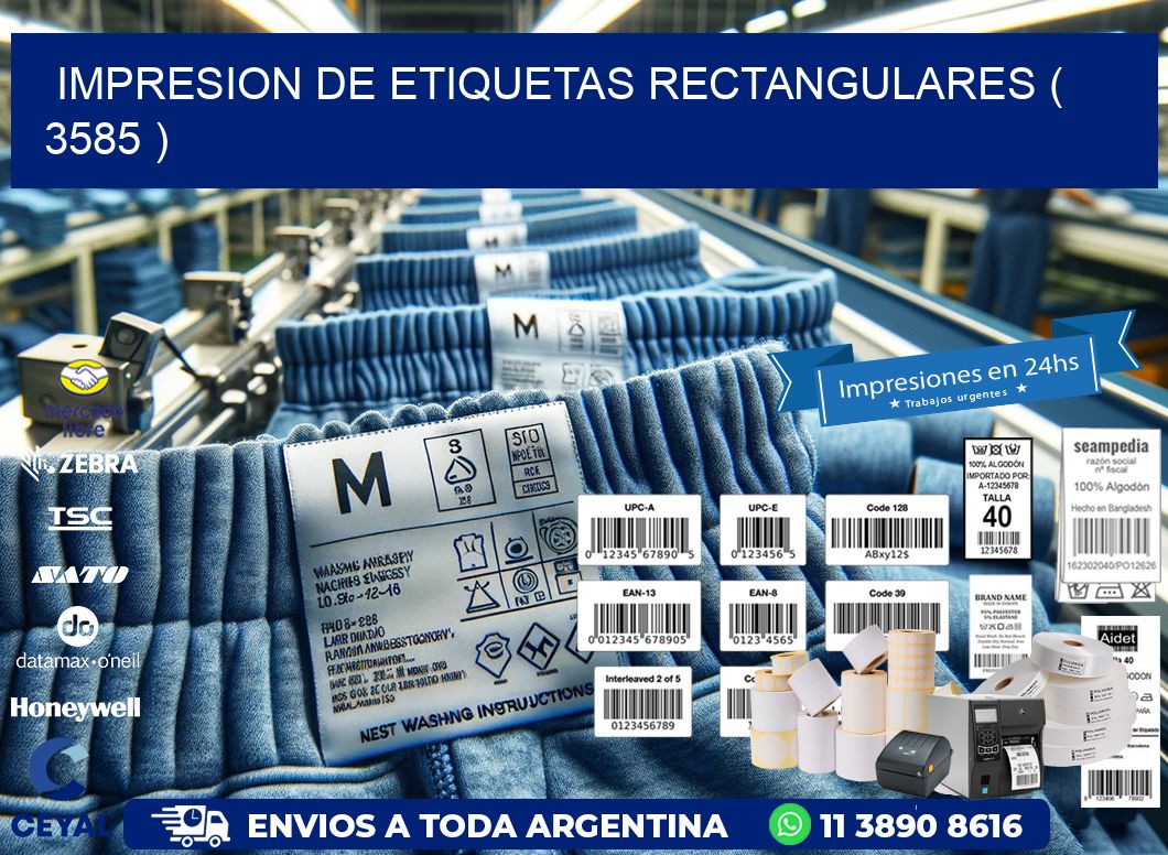 IMPRESION DE ETIQUETAS RECTANGULARES ( 3585 )