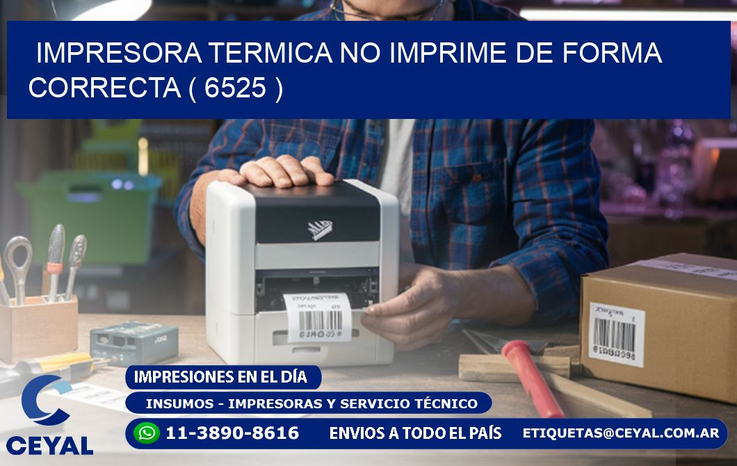 IMPRESORA TERMICA NO IMPRIME DE FORMA CORRECTA ( 6525 )