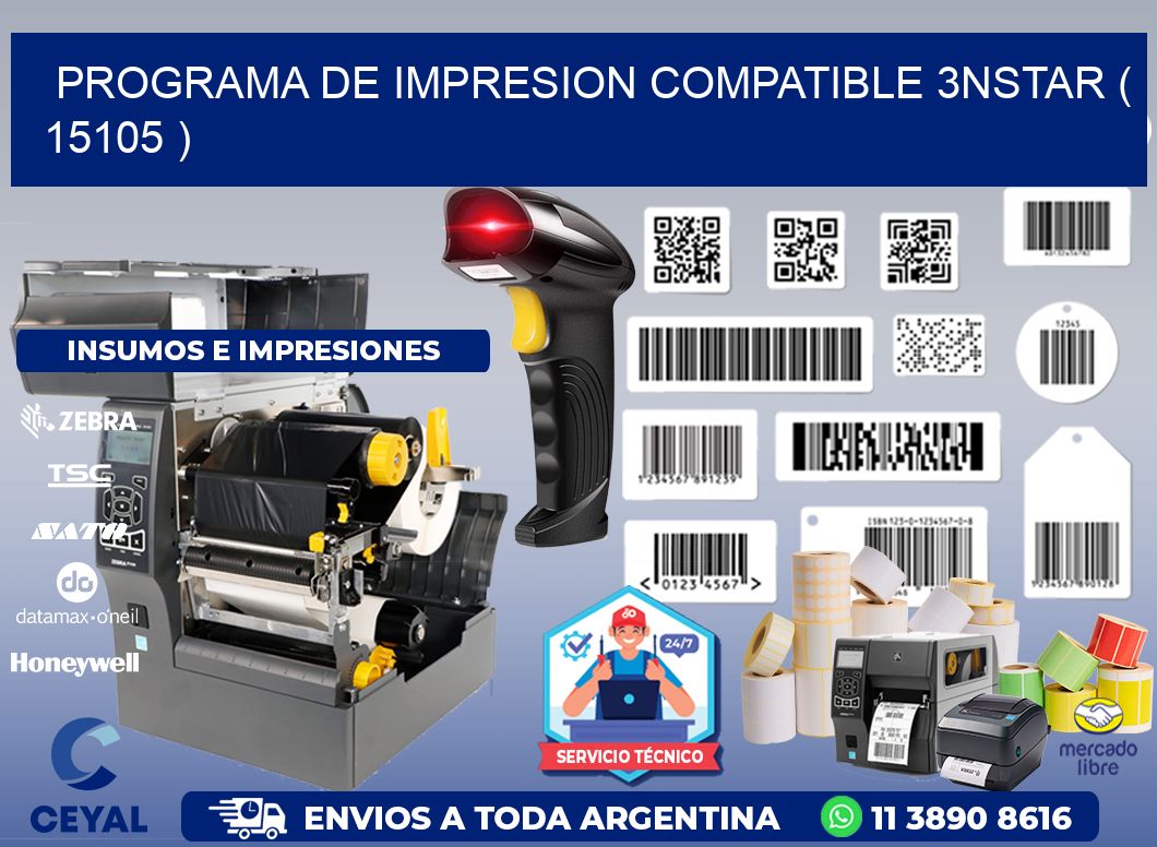 PROGRAMA DE IMPRESION COMPATIBLE 3NSTAR ( 15105 )