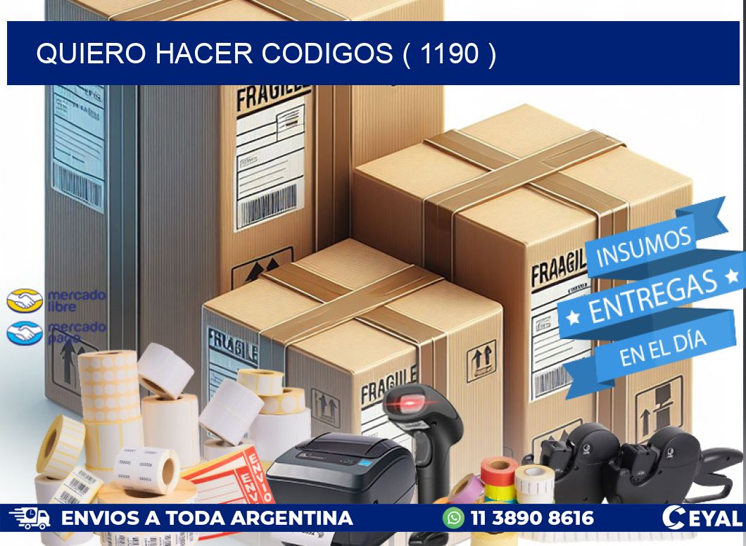 QUIERO HACER CODIGOS ( 1190 )