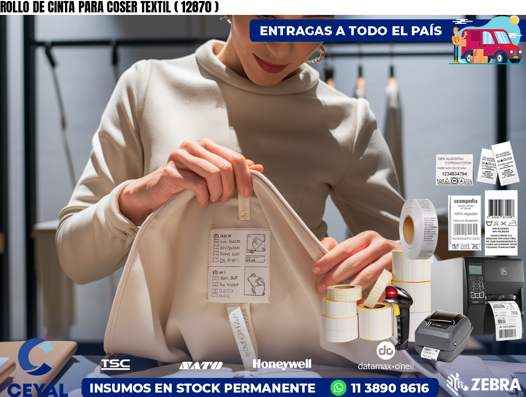 ROLLO DE CINTA PARA COSER TEXTIL ( 12870 )