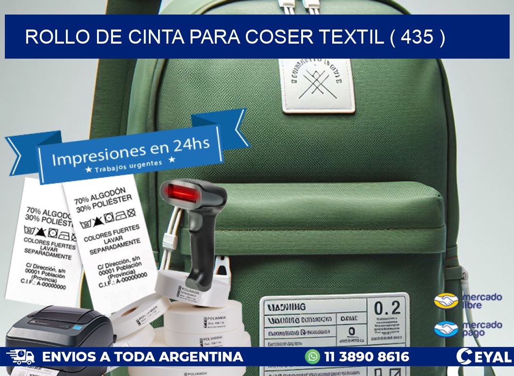 ROLLO DE CINTA PARA COSER TEXTIL ( 435 )