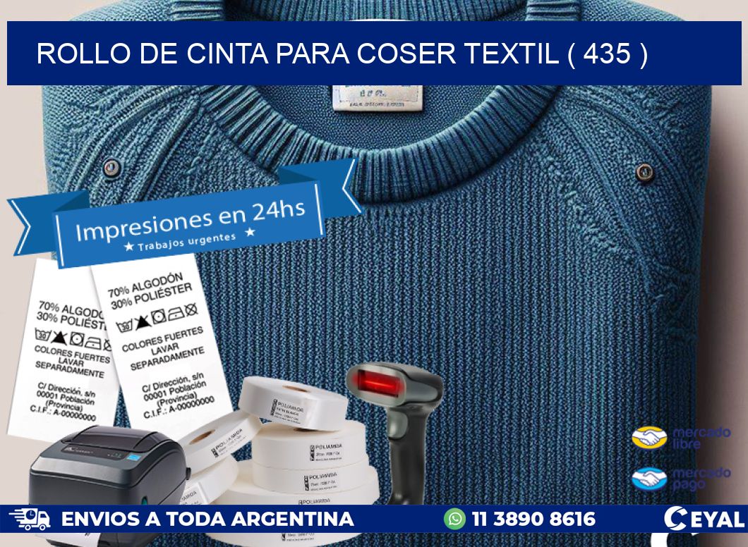 ROLLO DE CINTA PARA COSER TEXTIL ( 435 )