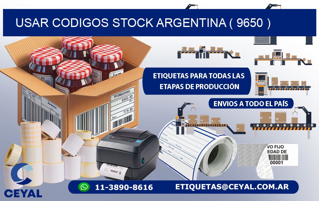 USAR CODIGOS STOCK ARGENTINA ( 9650 )
