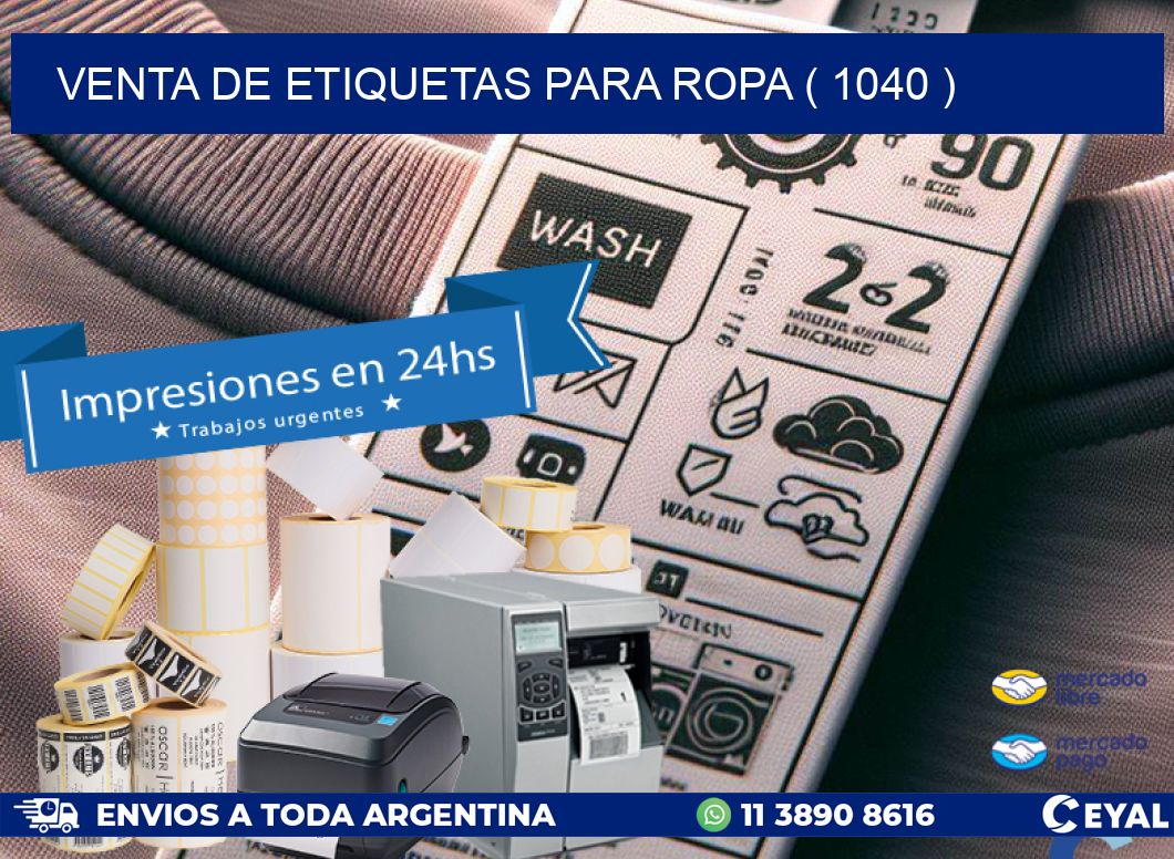 VENTA DE ETIQUETAS PARA ROPA ( 1040 )