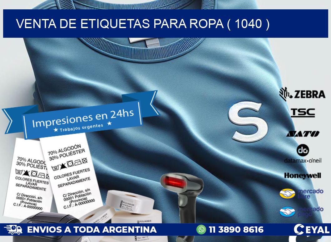 VENTA DE ETIQUETAS PARA ROPA ( 1040 )