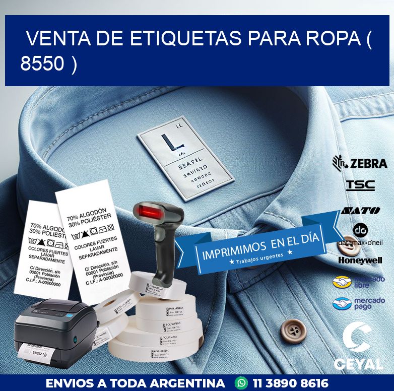 VENTA DE ETIQUETAS PARA ROPA ( 8550 )