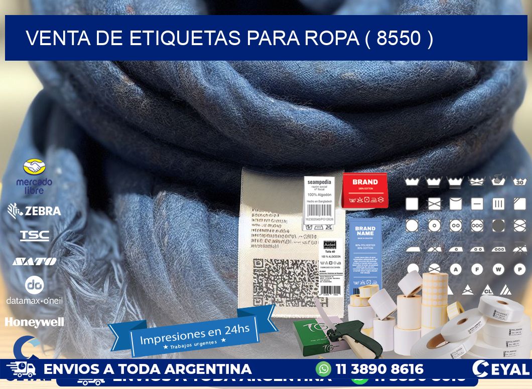 VENTA DE ETIQUETAS PARA ROPA ( 8550 )