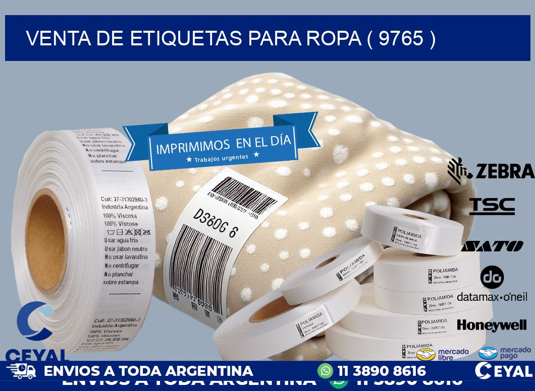 VENTA DE ETIQUETAS PARA ROPA ( 9765 )