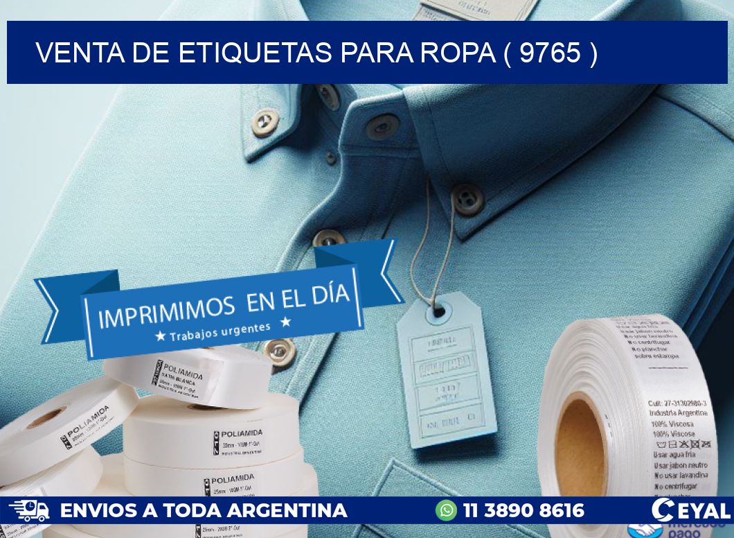 VENTA DE ETIQUETAS PARA ROPA ( 9765 )