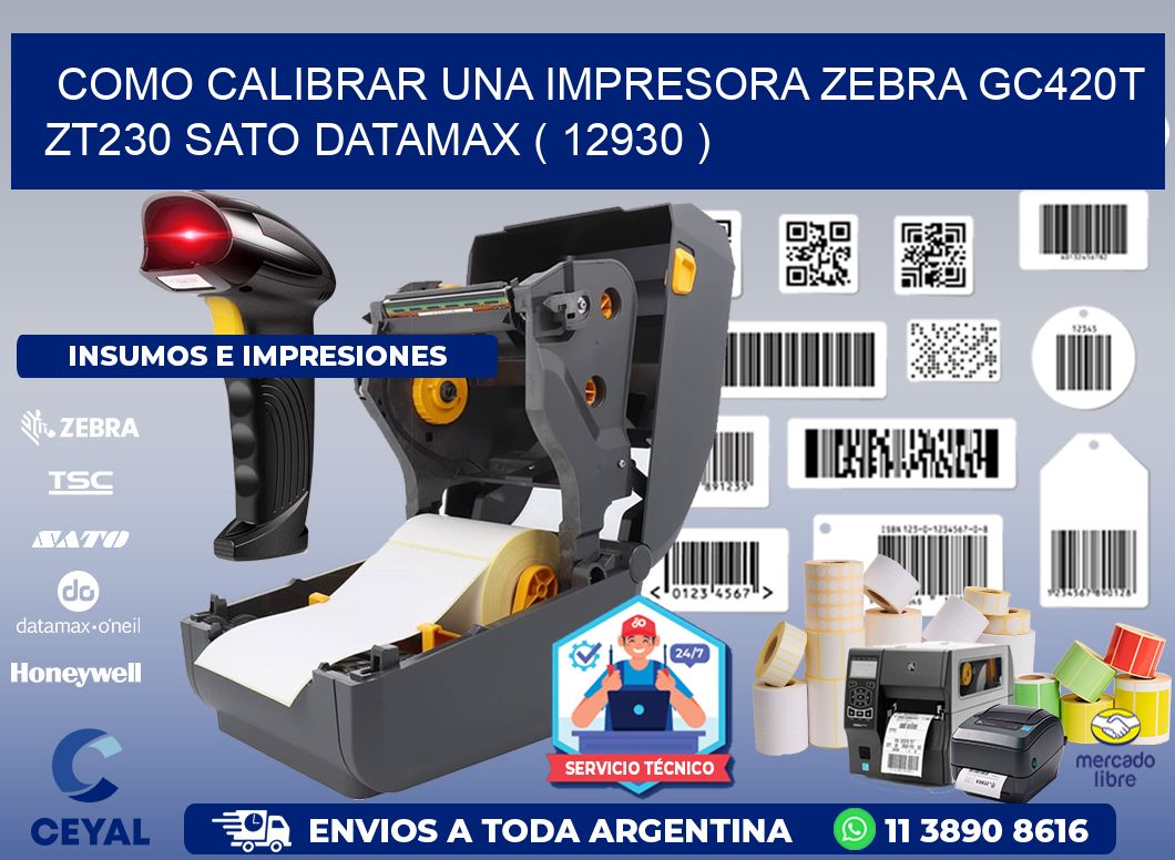 como calibrar una impresora zebra gc420t ZT230 SATO DATAMAX ( 12930 )