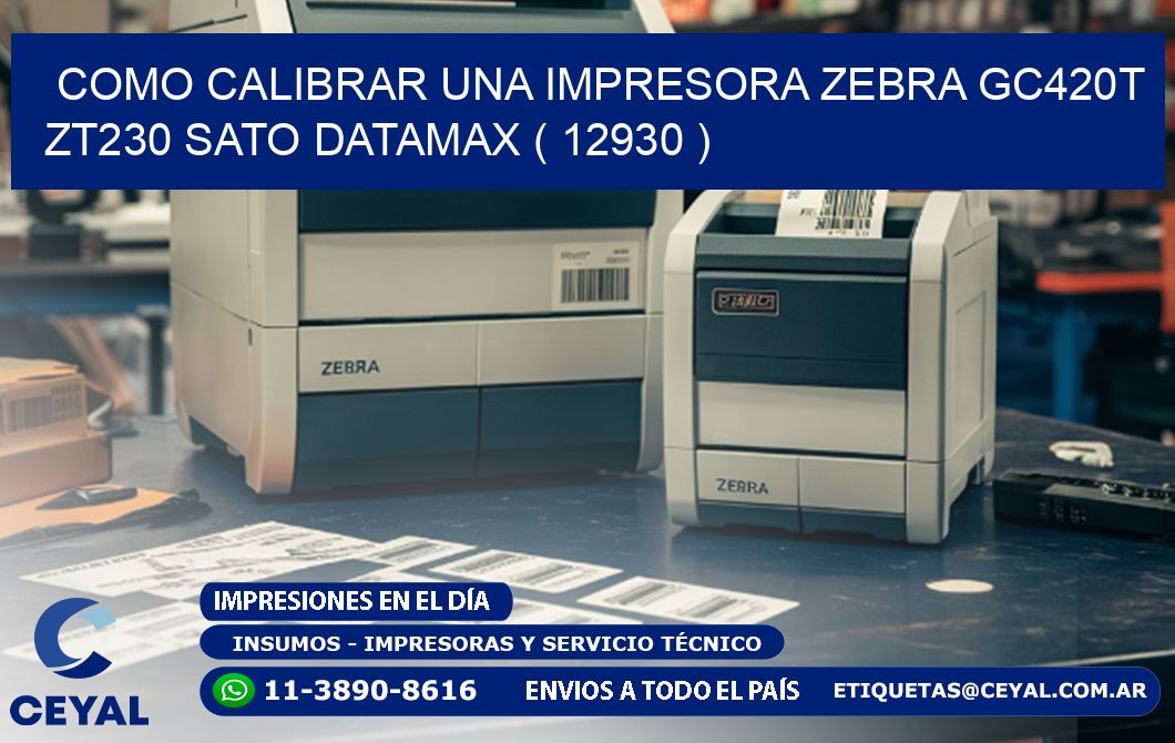 como calibrar una impresora zebra gc420t ZT230 SATO DATAMAX ( 12930 )