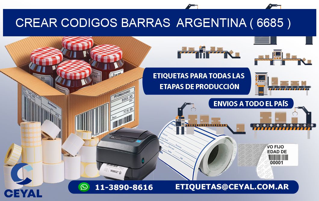crear codigos barras  argentina ( 6685 )